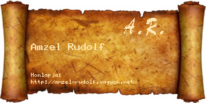 Amzel Rudolf névjegykártya
