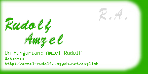 rudolf amzel business card